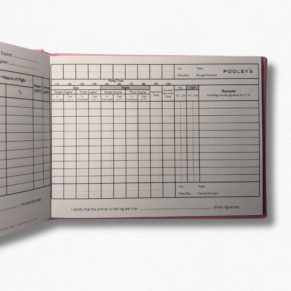 Pilot Log Book