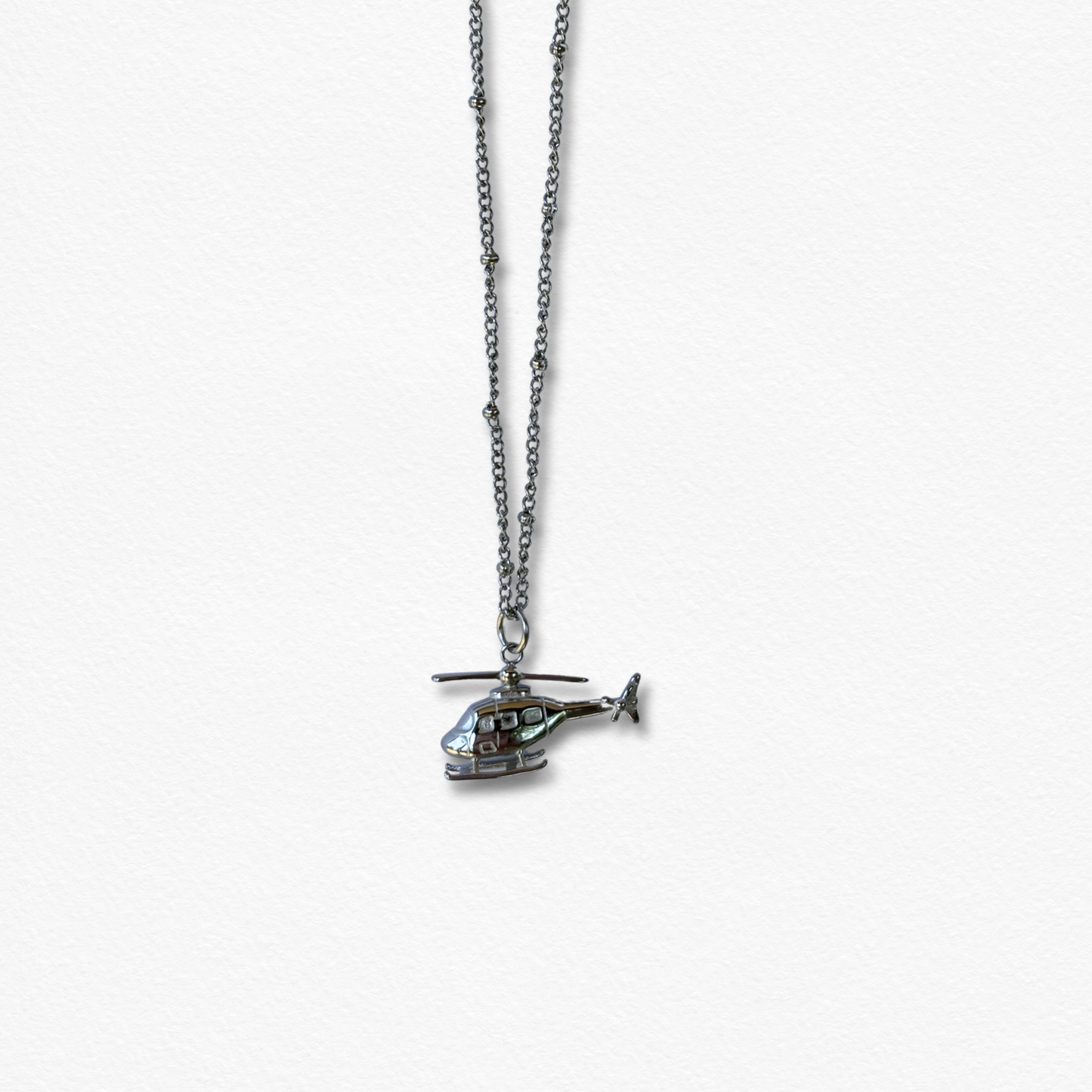 Helicopter Charm Necklace
