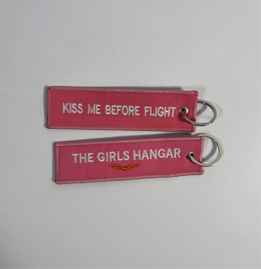 Kiss Me Before Flight Keyring