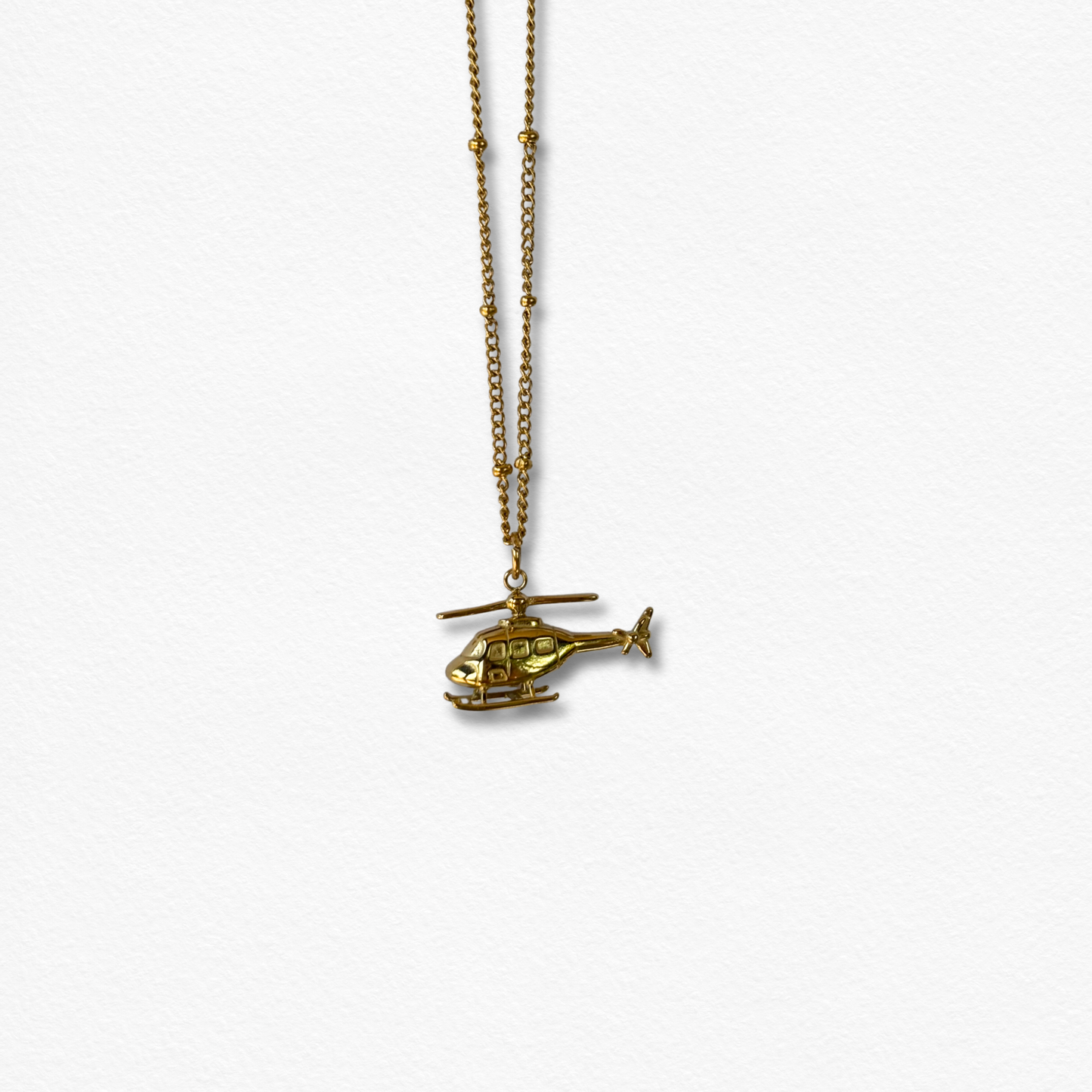 Helicopter Charm Necklace