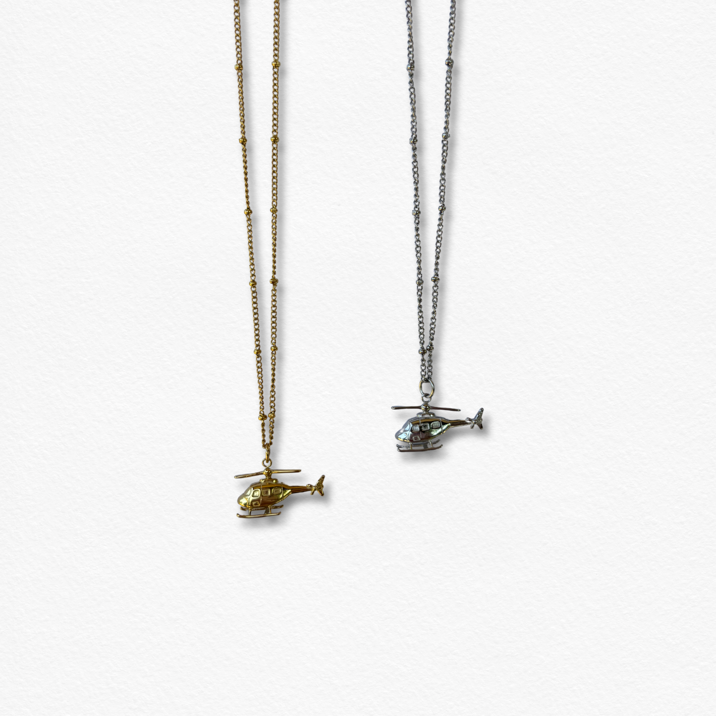 Helicopter Charm Necklace