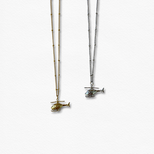 Helicopter Charm Necklace